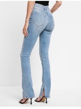 Express Skyscraper Mid Rise Light Wash Jeans